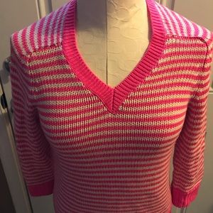 JCrew striped 3/4 length sweater